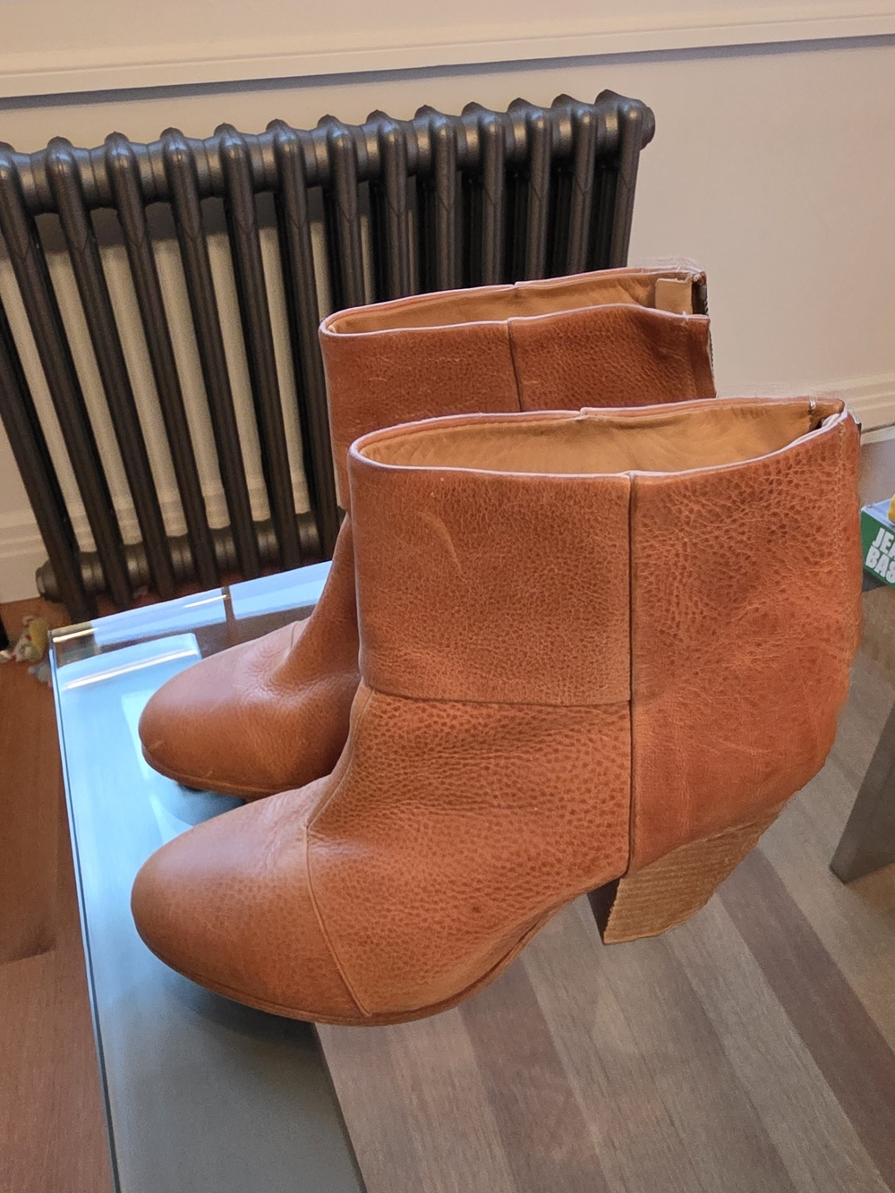 Rag & Bone Classic Newbury Ankle Boots – Cognac Leather – Size 40